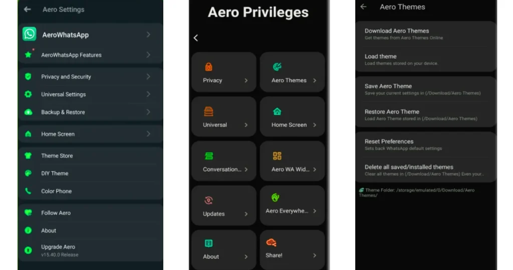 Aero WhatsApp Theme and call blocker and status videos Features