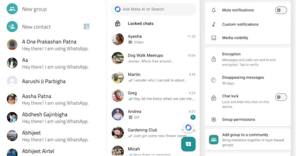 Blue WhatsApp Plus Features Screen Shot