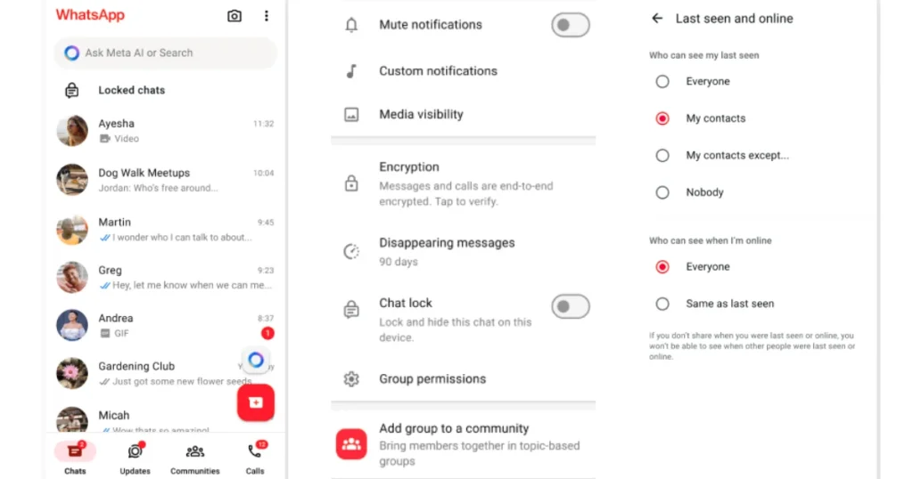 JT WhatsApp Features Screen Shots