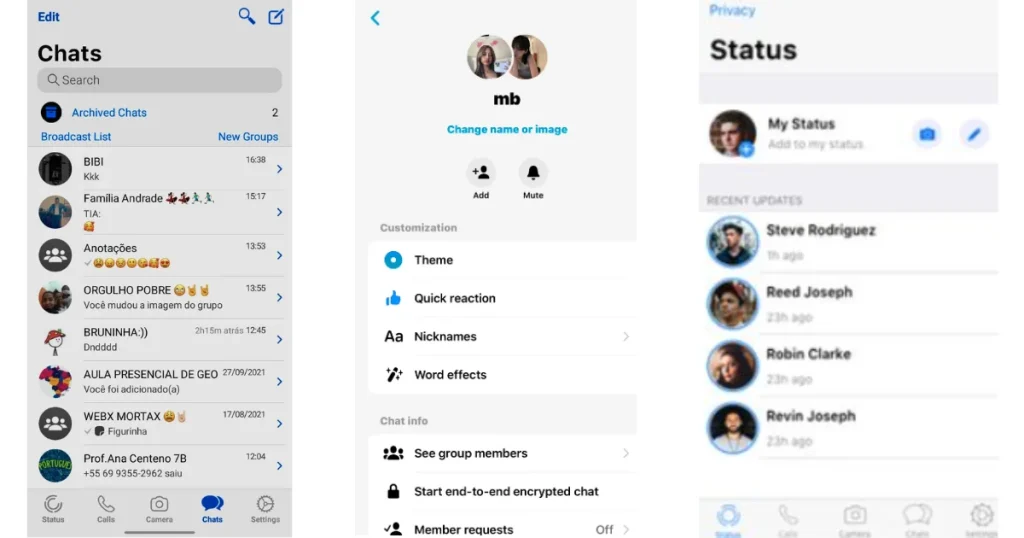 MB WhatsApp Features Screen Shots