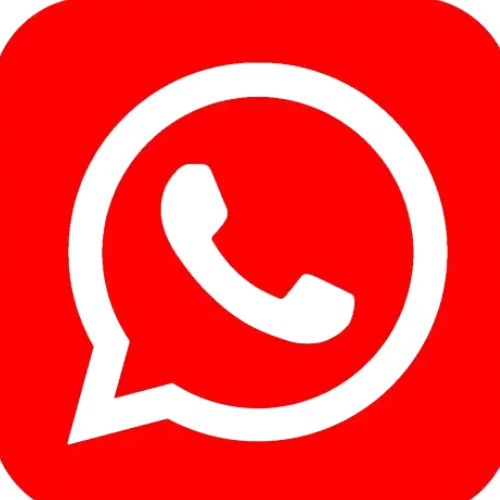 Red WhatsApp Logo
